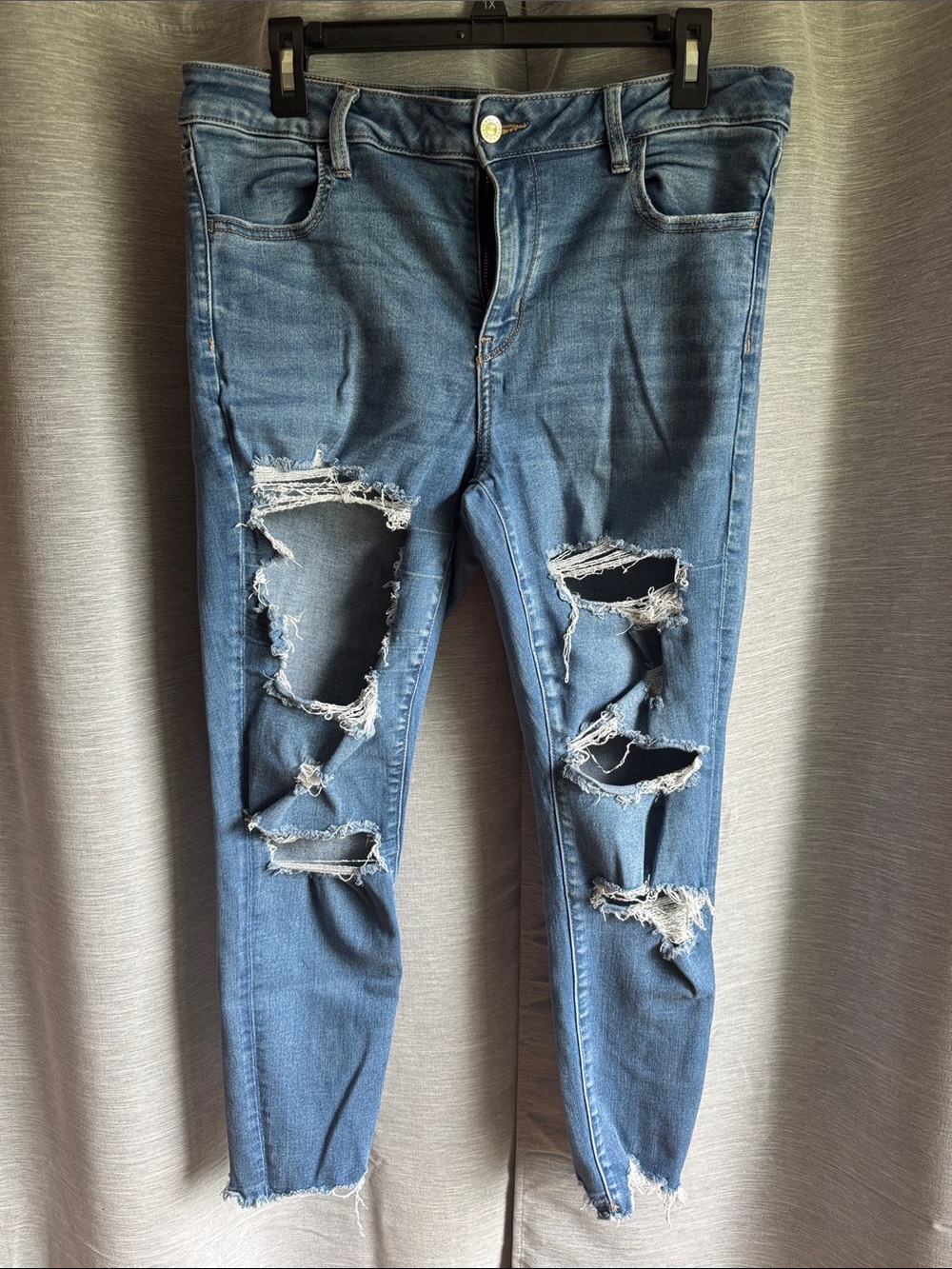American Eagle Outfitters Distressed Blue Jeggings